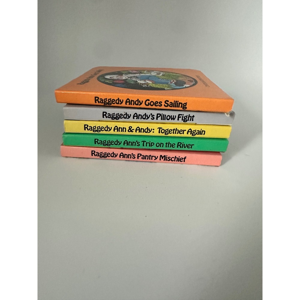 Vintage 1984 Raggedy Ann and Andy Board Books Set of 5 Chatham River Press - Picture 10 of 11